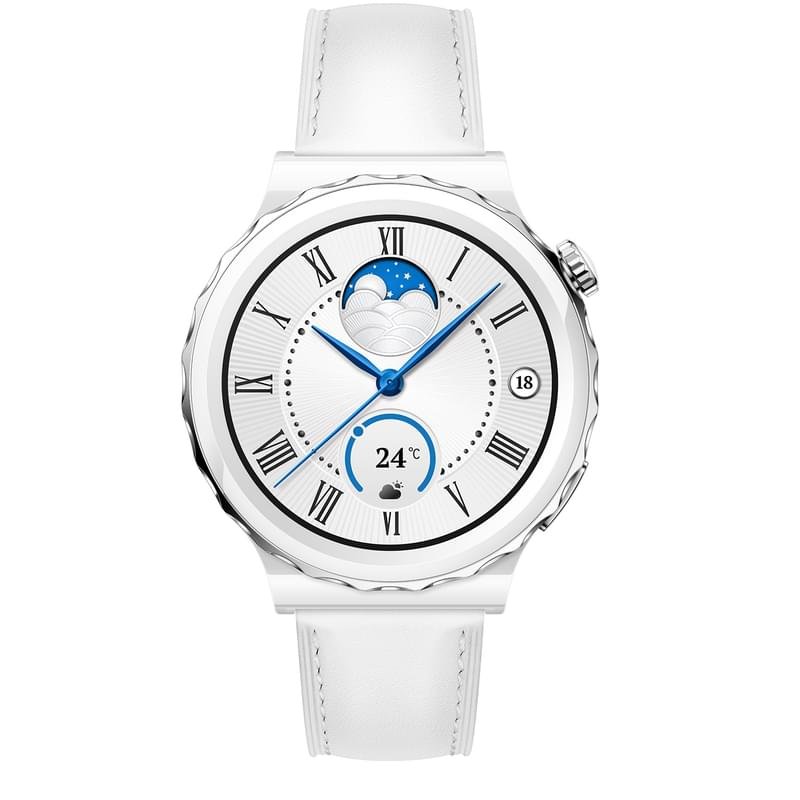 Смарт часы HUAWEI Watch GT3 Pro (42mm) White Leather Strap - фото #1