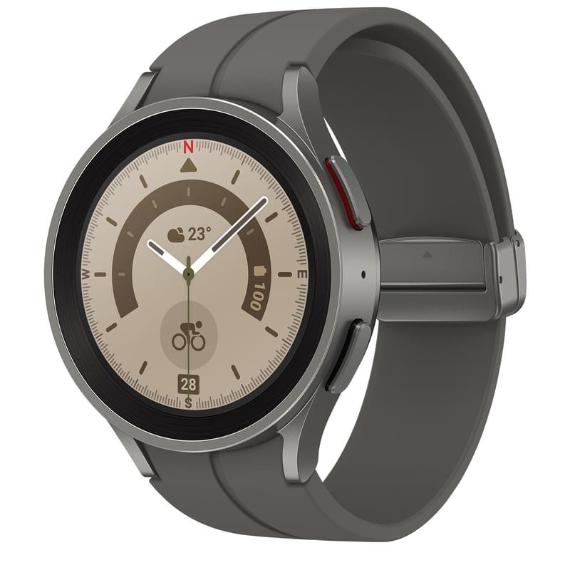 Смарт часы Samsung Galaxy Watch5 Pro Titanium 45mm, Titan (SM-R920NZTACIS) - фото #0