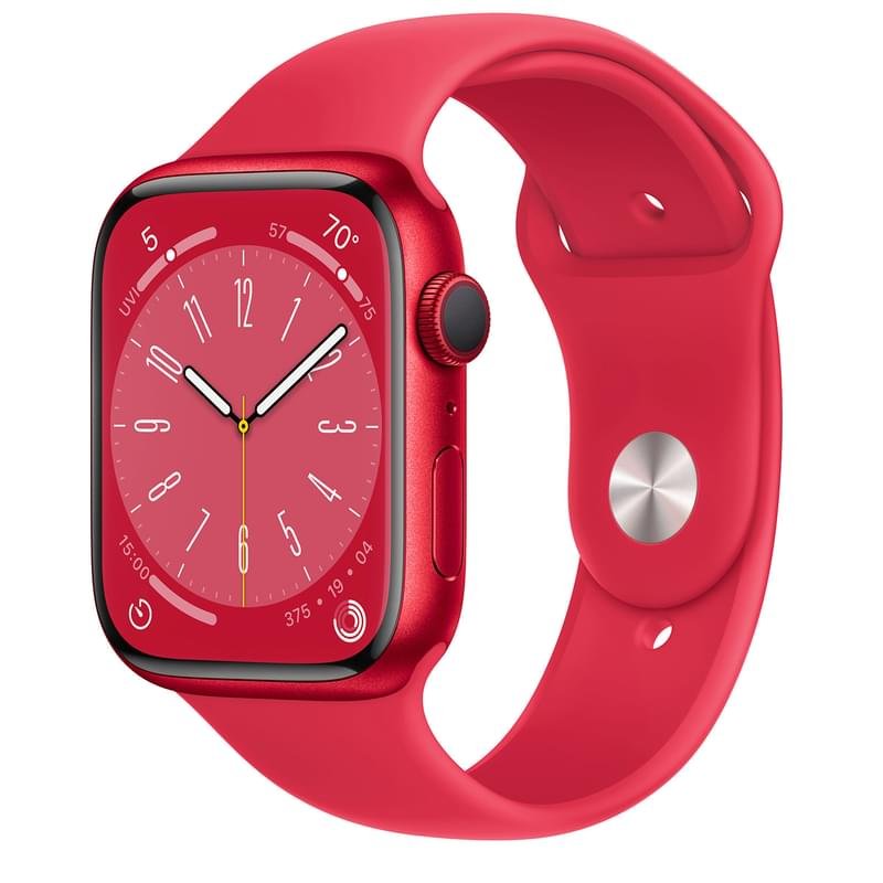 Смарт часы Apple Watch Series 8, 45mm (PRODUCT)RED Aluminium Case with Sport Band (MNP43GK/A) - фото #0