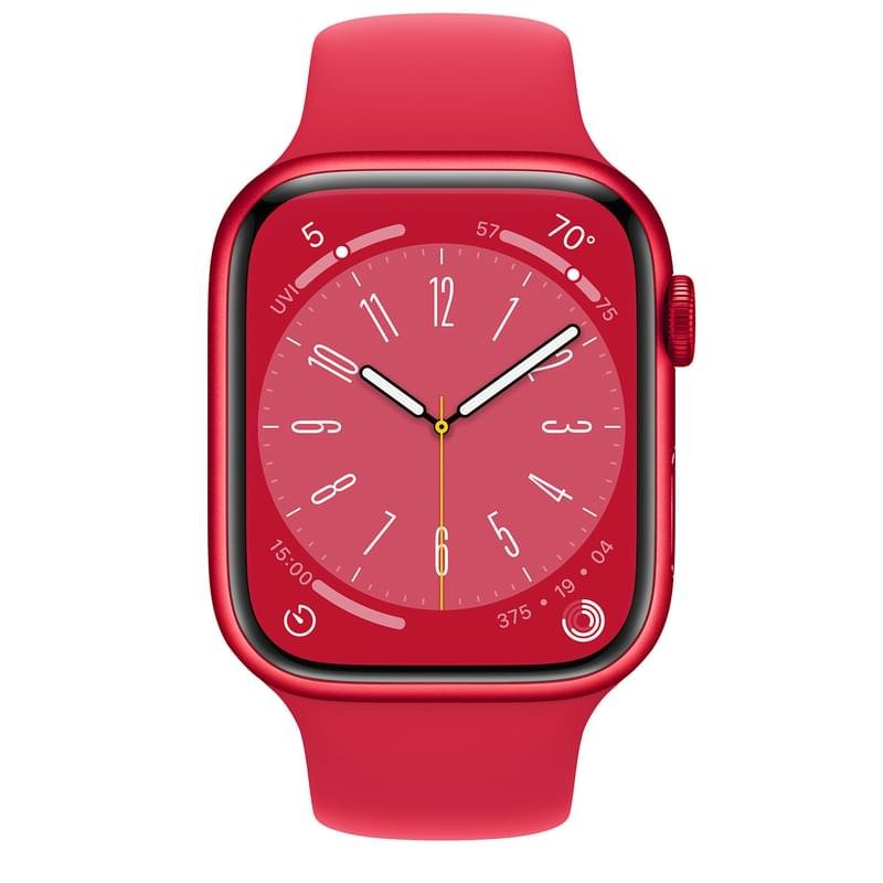 Смарт часы Apple Watch Series 8, 45mm (PRODUCT)RED Aluminium Case with Sport Band (MNP43GK/A) - фото #1
