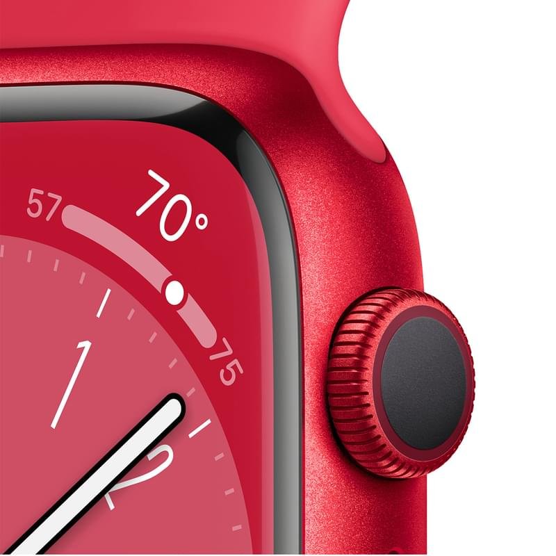 Смарт часы Apple Watch Series 8, 45mm (PRODUCT)RED Aluminium Case with Sport Band (MNP43GK/A) - фото #2