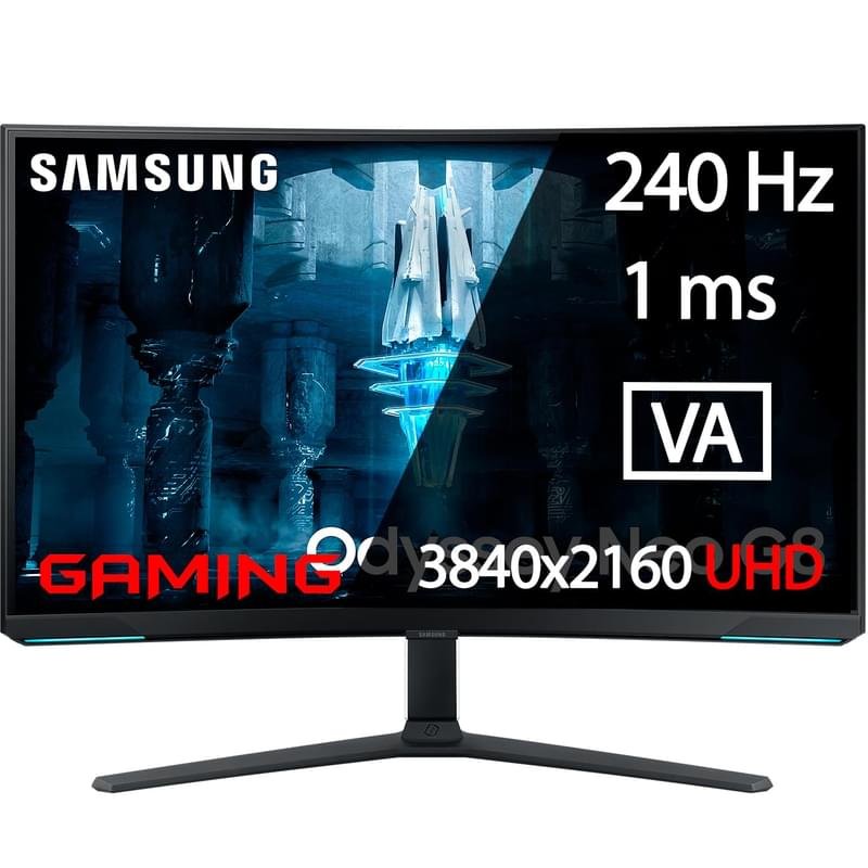 Монитор Игровой 32" Samsung G8 LS32BG852NIXCI 3840x2160 16:9 VA 240ГЦ (2HDMI+DP) Curved White - фото #0