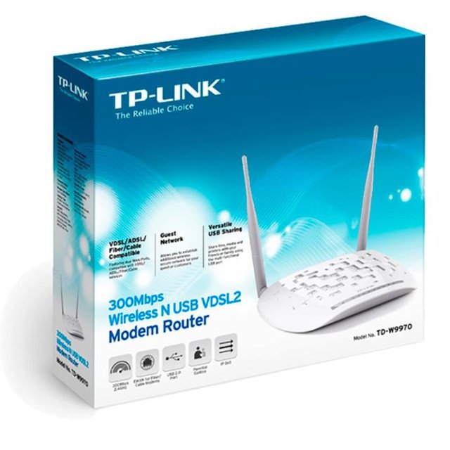 TP-Link TD-W9970 Сымсыз VDSL/ADSL Модемі/Роутері, 4 портты + Wi-Fi, 300 Mbps (TD-W9970) - фото #4