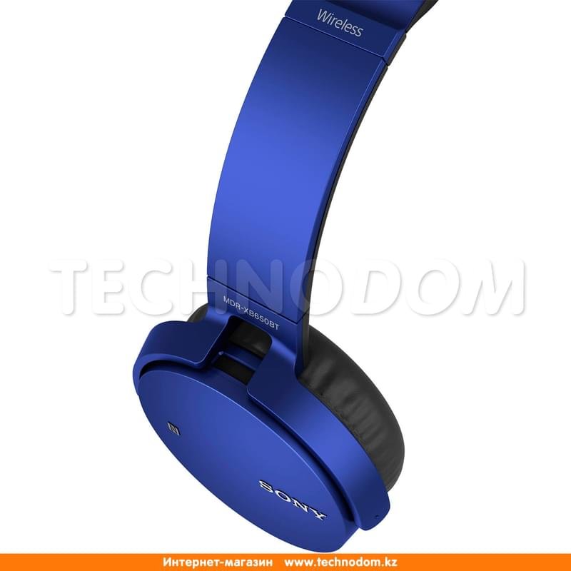 Наушники Накладные Sony Bluetooth MDR-XB650BT, Blue - фото #4