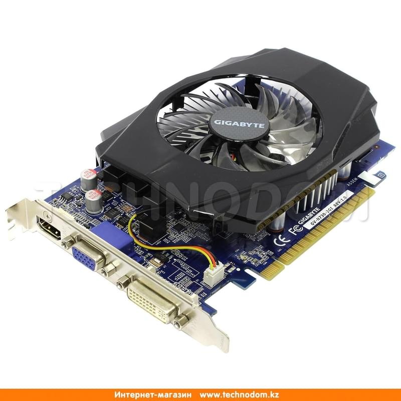 Видеокарта GigaByte GeForce GT730 2Gb 128bit/DDR3 (HDMI+DVI+VGA)(GV ...