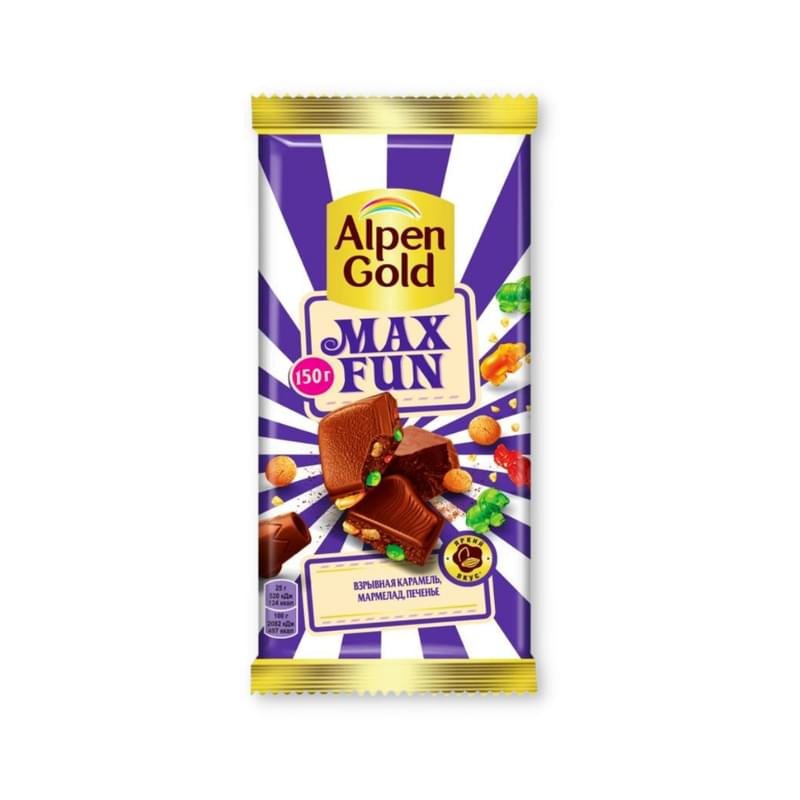 Шоколад Alpen Gold Max Fun молочный Взрывная карамель, мармелад ...