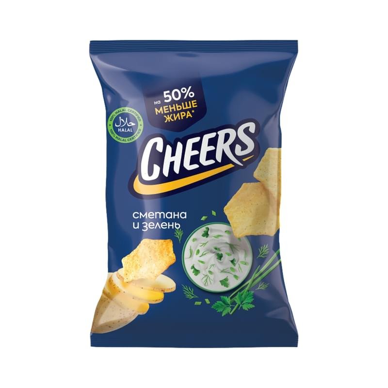 Чипсы Cheers Сметана и зелень 70 г - купить по лучшей цене в Алматы ...