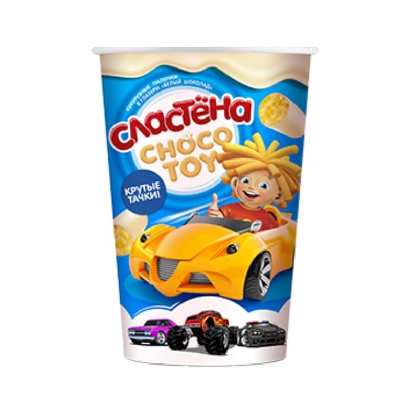 Палочки кукурузные Сластёна Choco toy в глазури белый шоколад Крутые ...