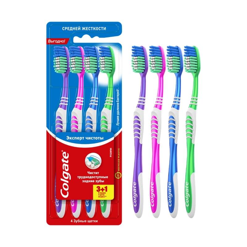 Щетка зубная Colgate Эксперт чистоты многофункциональная средней ...