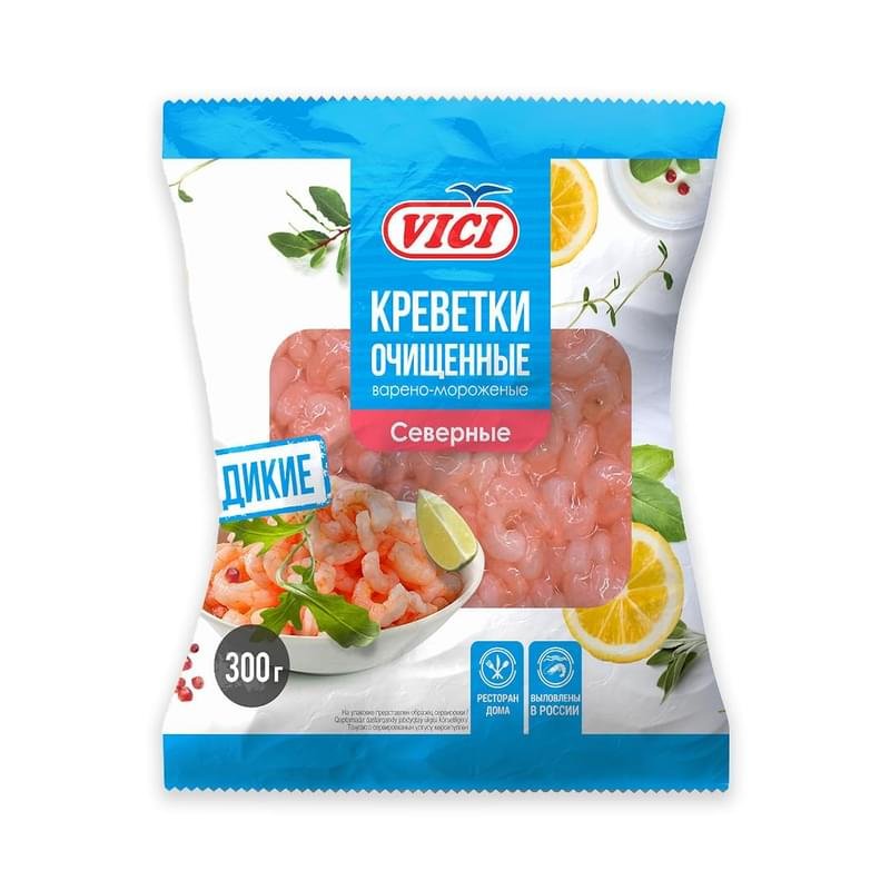 Креветки Vici северные очищенные варено-мороженые 200-300 300 г ...