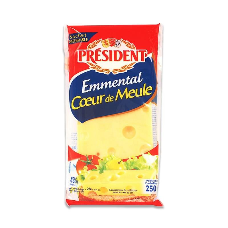 Сыр President Эмменталь твердый 45% 250 г - купить по лучшей цене в ...
