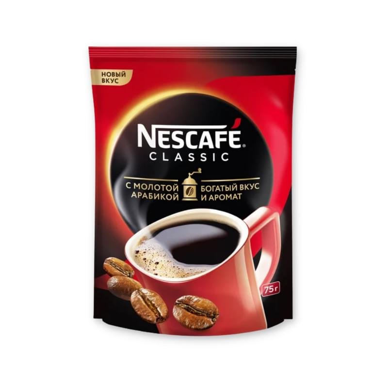 Кофе Nescafe Classic растворимый с молотой арабикой 75 г - купить по ...
