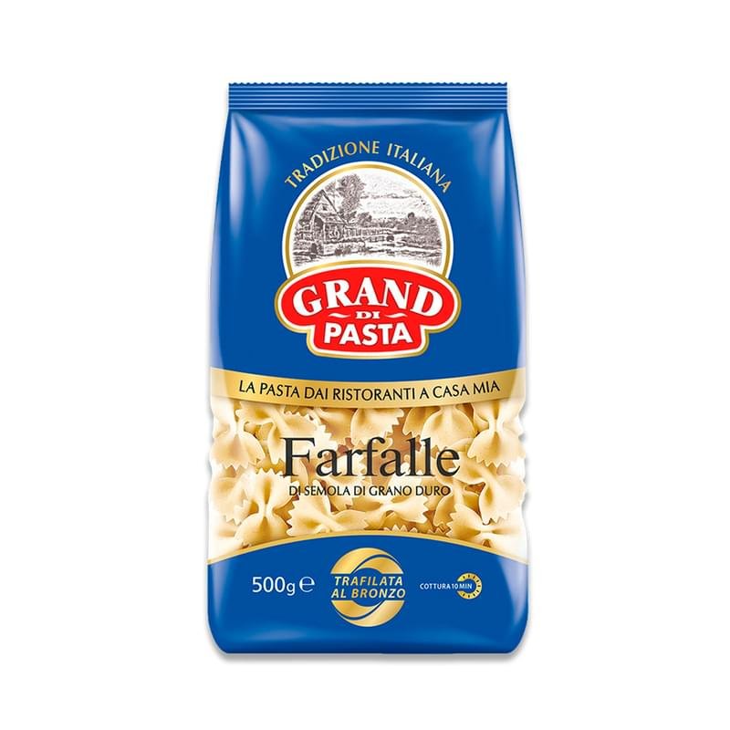 Макароны Grand Di Pasta Farfalle 400 г - купить по лучшей цене в Алматы ...