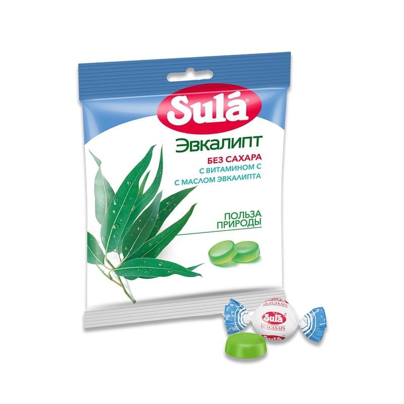 Леденцы Sula эвкалипт без сахара 60 г - купить по лучшей цене в Алматы ...