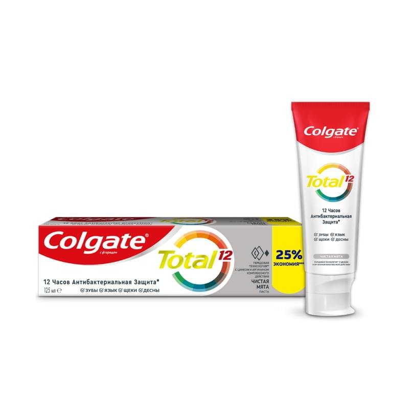 Паста зубная Colgate Total 12 Чистая мята с цинком и аргинином 125 мл ...