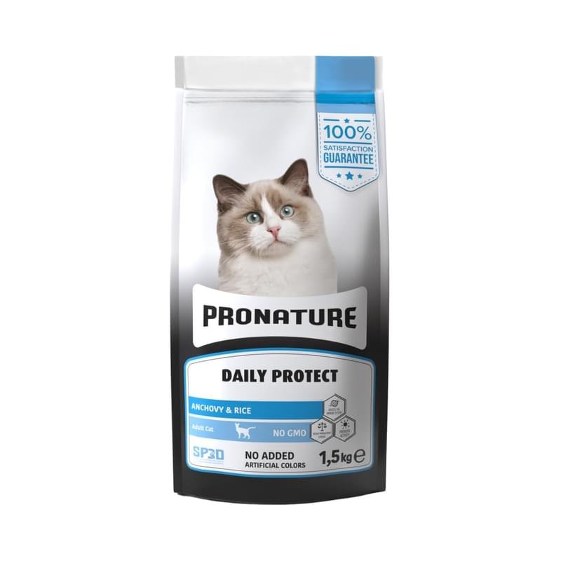 Корм сухой Pronature для взрослых кошек с анчоусами 1.5 кг - купить по ...