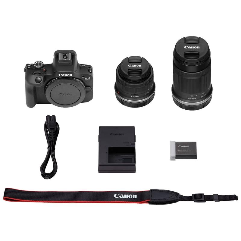Беззеркальный фотоаппарат Canon EOS R100 + RF-S 18-45 + RF-S 55-210 (Black) - фото #9