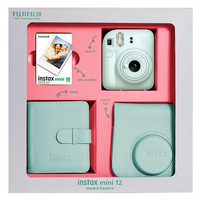 Цифр. Фотоаппарат FUJIFILM Instax Mini 12 Mint Green в подарочной упаковке - фото #0