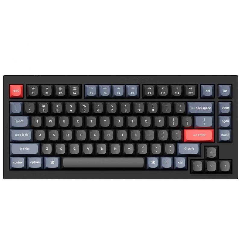 Игровая клавиатура Keychron Q1-M1 TKL, RGB, Hot-Swap - Gateron G Pro Red, Carbon Black - фото #0