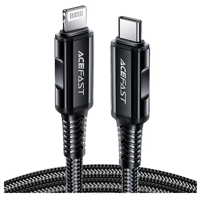 Кабель ACEFAST, USB-C to Lightning aluminum alloy charging data cable(1.8m), black (C4-01 - ACEFAST) - фото #0
