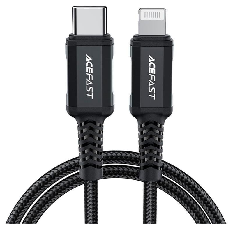 Кабель ACEFAST, USB-C to Lightning aluminum alloy charging data cable(1.8m), black (C4-01 - ACEFAST) - фото #2