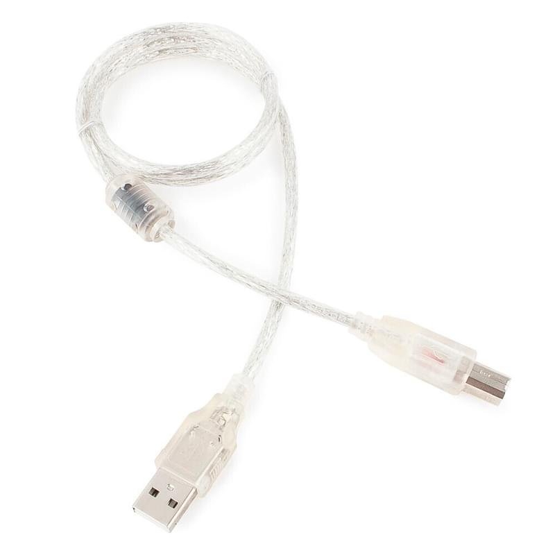 Кабель для принтера Cablexpert, USB 2.0 A-B, 1,8м прозрачный (CCF-USB2-AMBM-TR-6) - фото #1