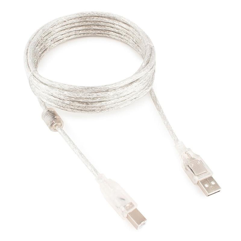 Принтерге арналған кабелі Cablexpert, USB 2.0 A-B, 3м мөлдір (CCF-USB2-AMBM-TR-10) - фото #1