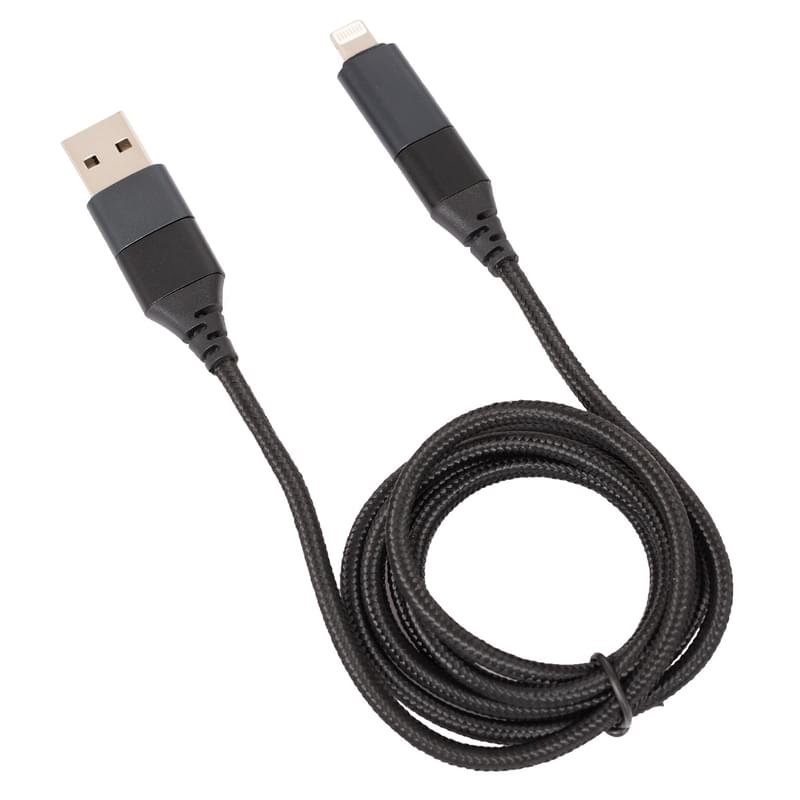 Кабель Type-C + Lightning - Type-C + USB, 3A, NEO, 1м, Черный (Type-C/A ...