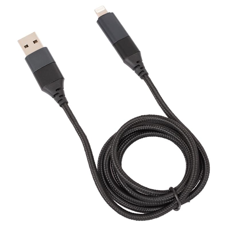 Кабель Type-C + Lightning - Type-C + USB, 3A, NEO, 1м, Черный (Type-C/A - 8pin/C, 1m) - фото #1