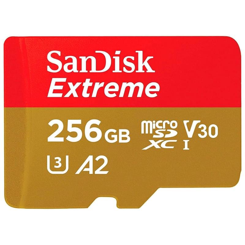 Карта памяти SanDisk Extreme microSDXC 256 ГБ Class 10, V30, A2, U3 (SDSQXA1-256G-GN6MN) - фото #1