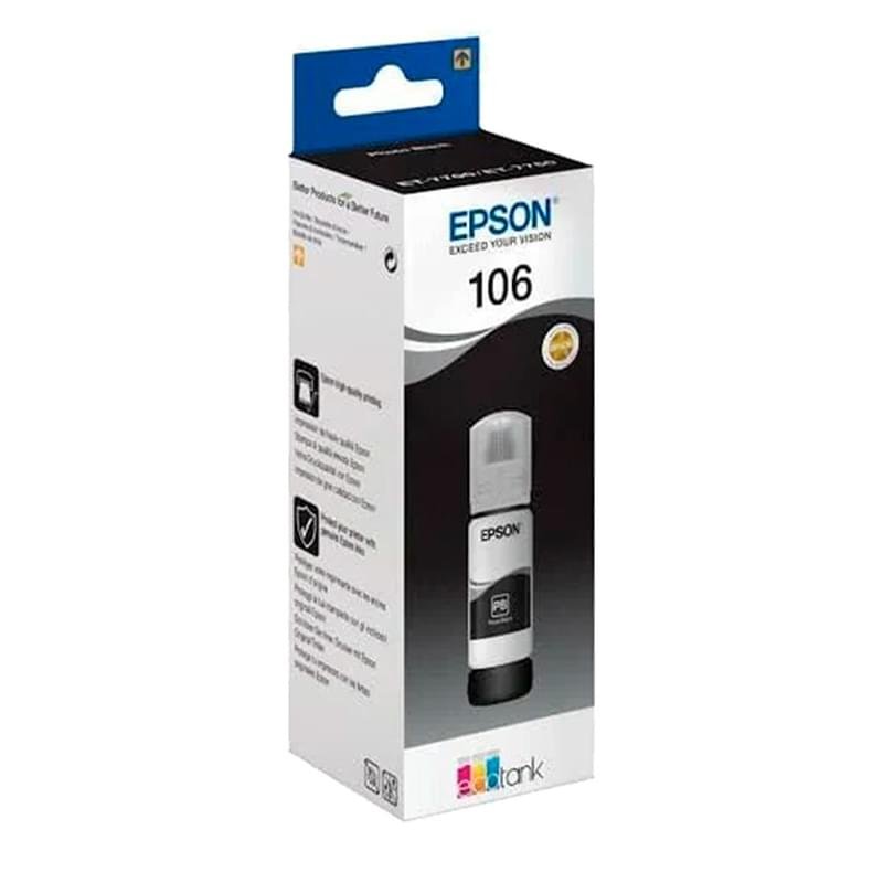 Картридж Epson 106 EcoTank Black (Для L7160/7180) СНПЧ - фото #0