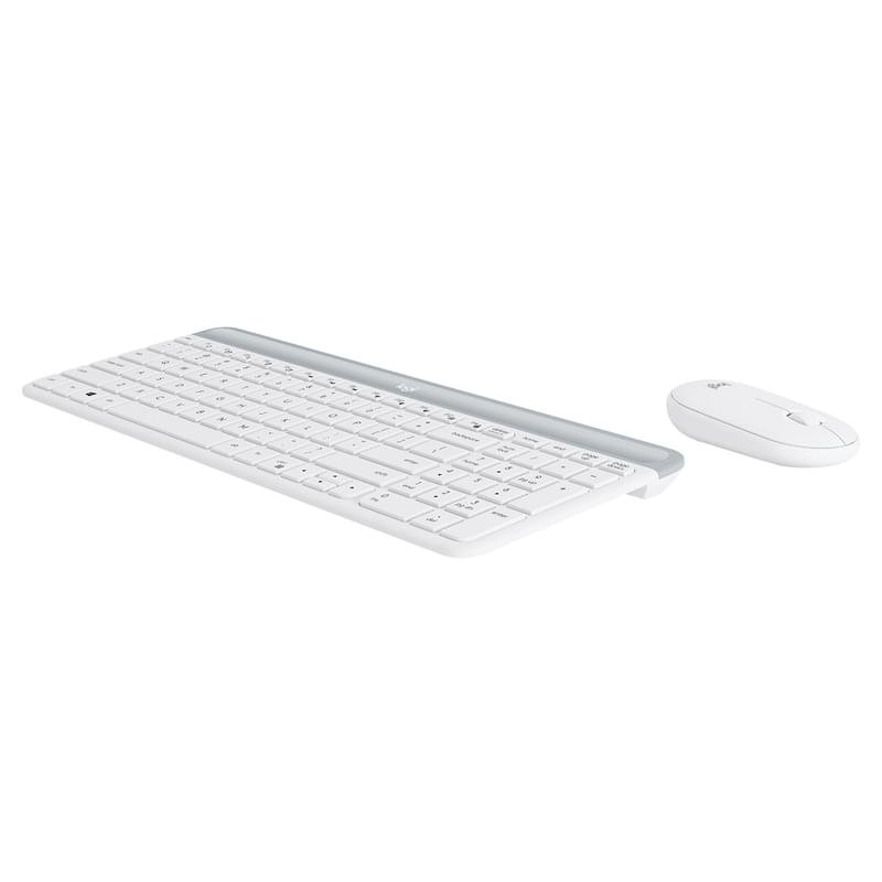 Клавиатура + Мышка беспроводные USB Logitech MK470 Slim, Offwhite - фото #1