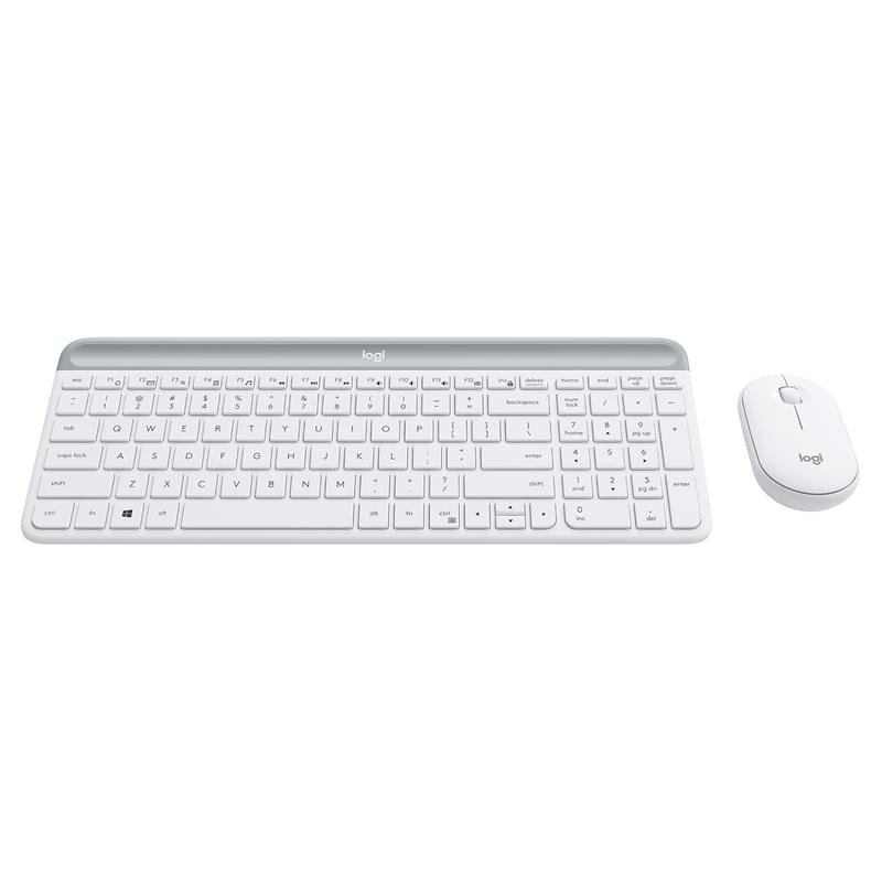 Клавиатура + Мышка беспроводные USB Logitech MK470 Slim, Offwhite - фото #2