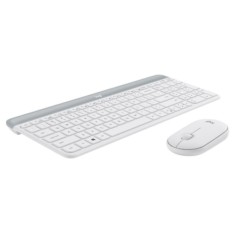 Клавиатура + Мышка беспроводные USB Logitech MK470 Slim, Offwhite - фото #4