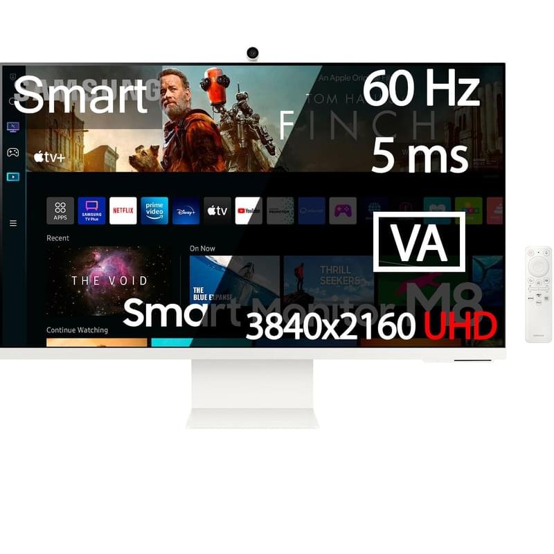 Монитор 32" Samsung Smart LS32BM801UIXCI 3840x2160 16:9 VA 60ГЦ (HDMI+Type-C) White - фото #0