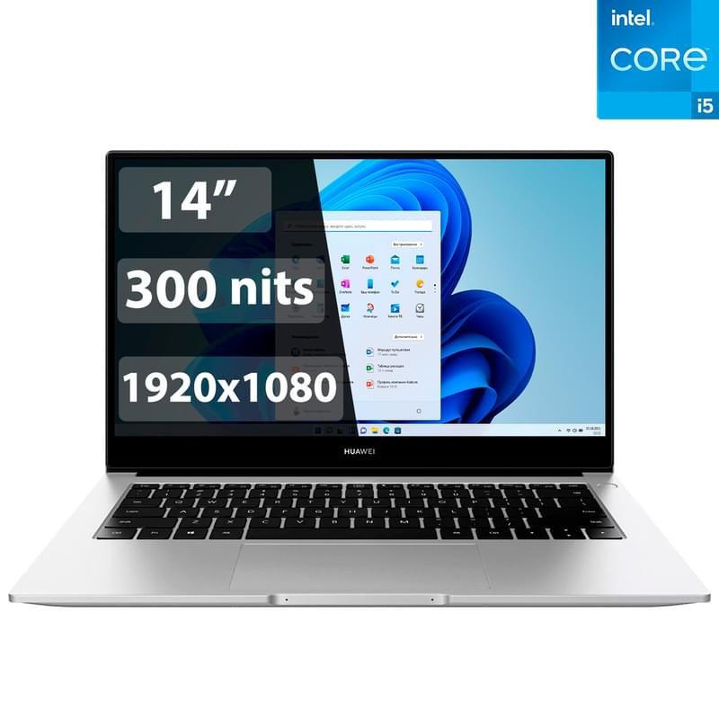 Ноутбук HUAWEI MateBook D14 i5 12450H/ 8ГБ / 512SSD / 14 / Win11 / (MendelF-W5851D) - фото #0