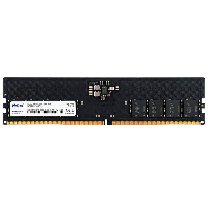 Оперативная память DDR5 DIMM 16GB/4800Mhz PC4-38400 Netac Basic (NTBSD5P48SP-16) - фото #0