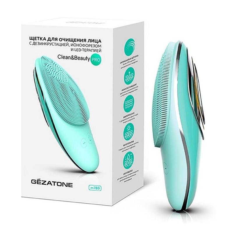 Gezatone, Щетка для очищения лица электрическая с ионофорезом, микротоками и LED терапией, m780 - фото #3