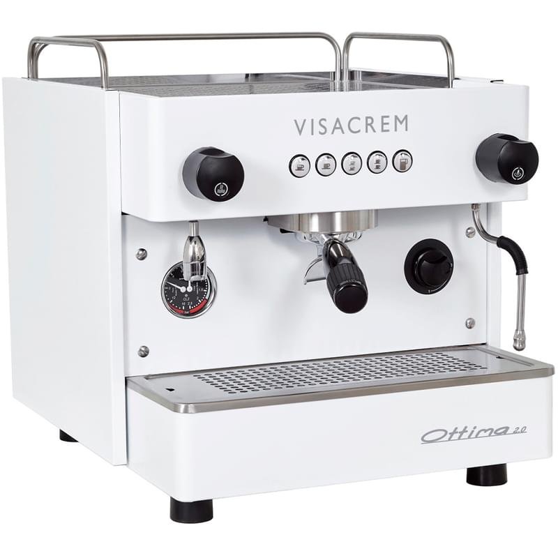 Профессиональная 1-а группная кофе машина Quality Espresso Ottima Visacrem 2.0 белая - фото #2