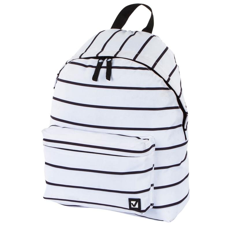 Рюкзак повседневный Brauberg, White/Black stripes 20L (228846) - фото #0