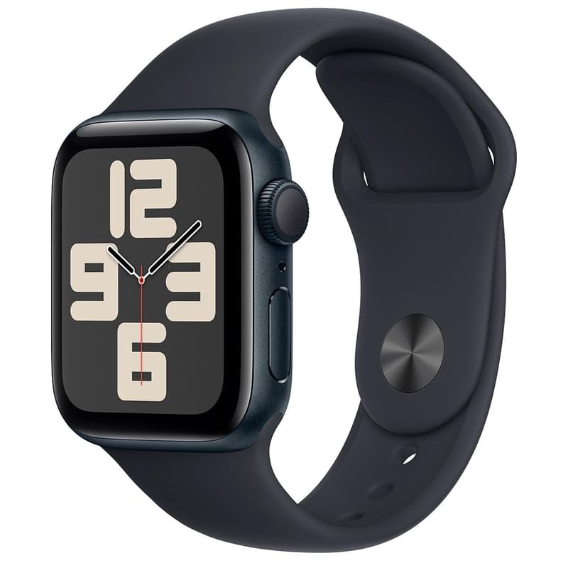 Смарт Часы Apple Watch SE 2023, 40mm Midnight Aluminium Case with Midnight Sport Band - S/M (MR9X3) - фото #0