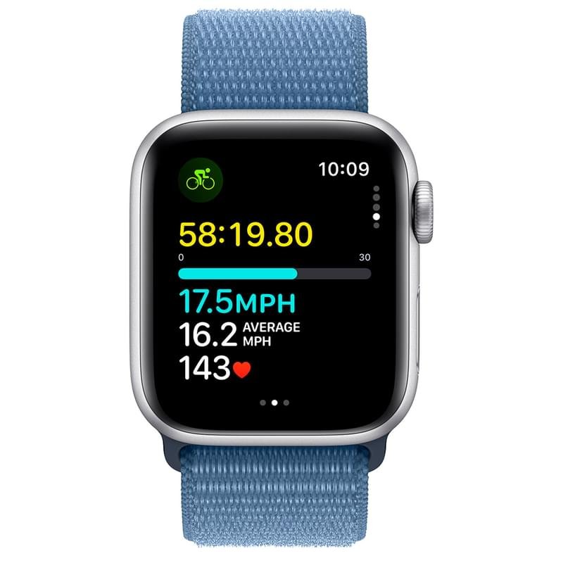 Смарт Часы Apple Watch SE 2023, 40mm Silver Aluminium Case with Winter Blue Sport Loop (MRE33) - фото #2
