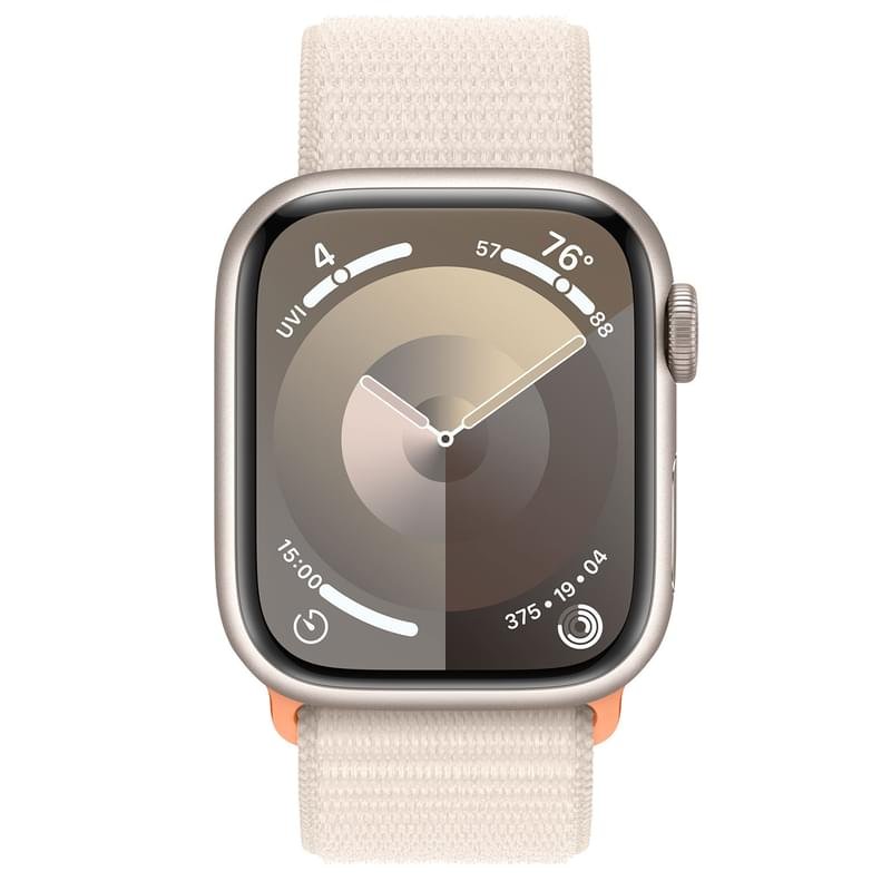 Смарт Часы Apple Watch Series 9, 41mm Starlight Aluminium Case with Starlight Sport Loop (MR8V3) - фото #1