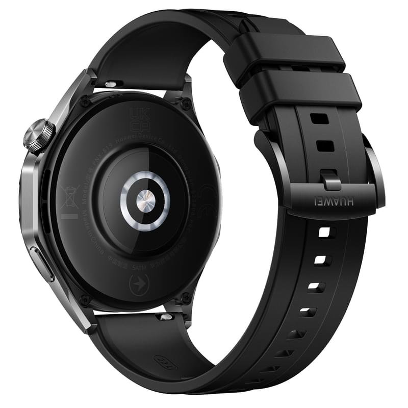 Huawei Watch GT4 (46mm) Смарт сағаты, Black Fluoroelastomer Strap (Phoinix-B19F) - фото #3