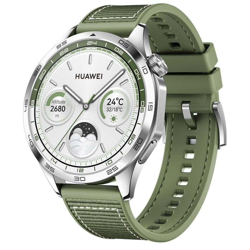 Смарт часы Huawei Watch GT4 (46mm), Green Woven Strap (Phoinix-B19W) - фото #0
