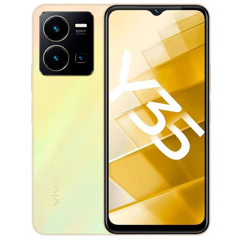 Смартфон Vivo Y35 64GB Dawn Gold - фото #0