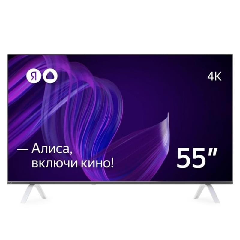 Телевизор Яндекс 55" YNDX-00073 UHD LED умный телевизор с Алисой, Black - фото #0