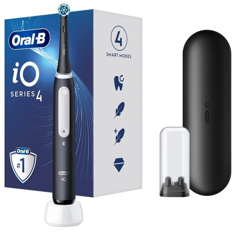 Электрическая зубная щётка Oral-B iO Series 4 Matte Black, Чёрная - фото #0