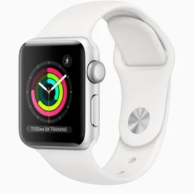Смарт часы Apple Watch Series 3 GPS 38mm Silver Aluminium Case with White Sport Band фото