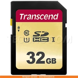 Карта памяти SD 32GB Transcend, MLC, UHS-I, U1, до 95MB/s (TS32GSDC500S) фото